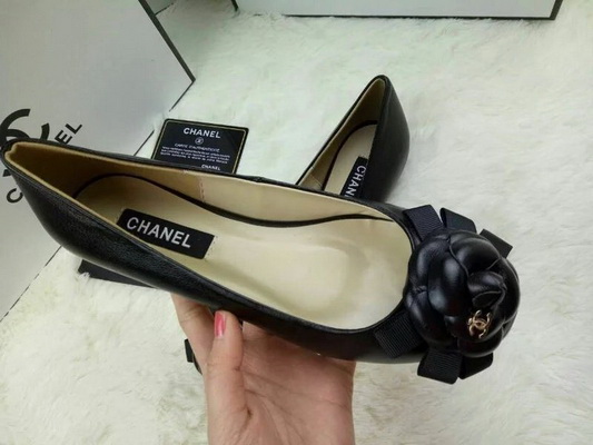 CHANEL Shallow mouth flat shoes Women--132